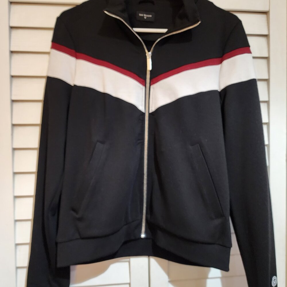 True Religion Womens Retro Track Jacket Medium Black